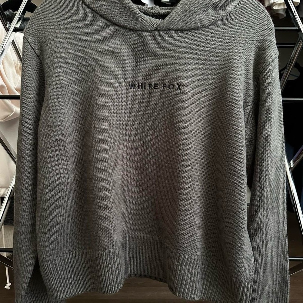 White Fox Boutique Gray Crew Neck Sweater